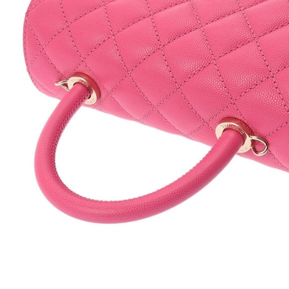 Authentic CHANEL Lambskin Quilted XS Mini Top Handle Rectangular Flap Bag Pink - Picture 7 of 11